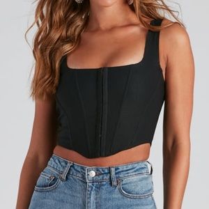S Corset hook & eye top